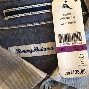 NWTTommy Bahama Sandy Isles Plaid Long Sleeve in XXL